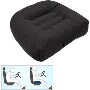 Car Booster Seat Cushion Raise Height Short Drivers Tailbone Pain Relief Black